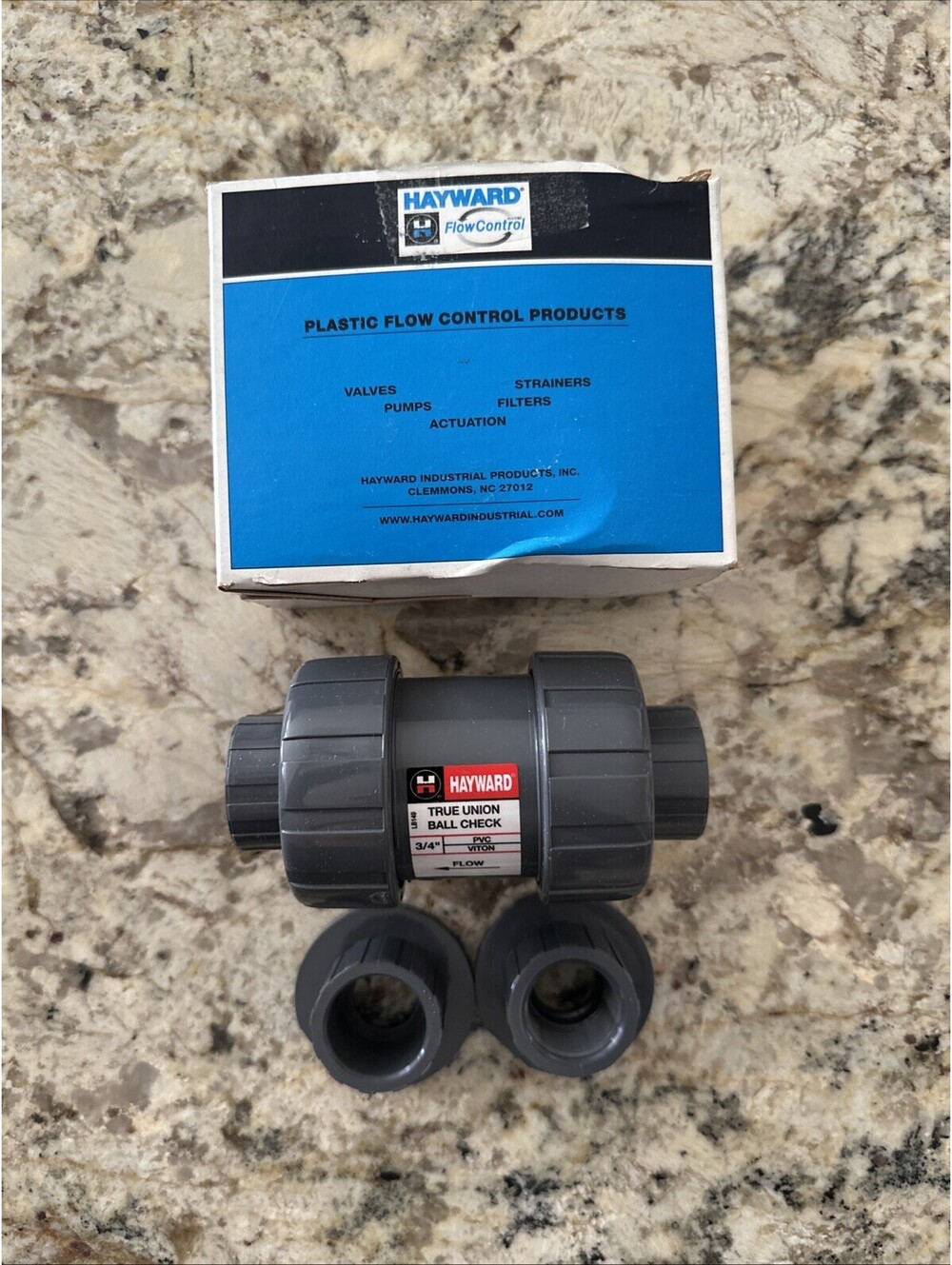 Hayward Check Valve, LB149 True Union Ball, 3/4", PVC NEW + FAST SHIPPING
